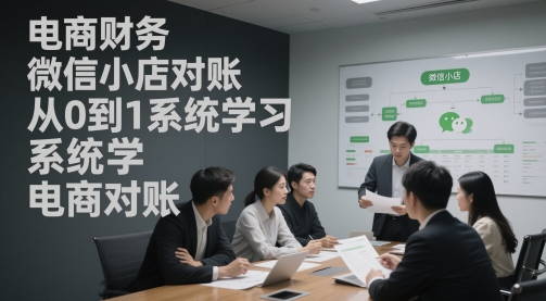 电商财务微信小店对账，从0到1系统学习电商对账-立业有术