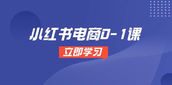 小红书电商0-1课，开店选品全流程，多平台素材处理与爆款笔记制作-立业有术