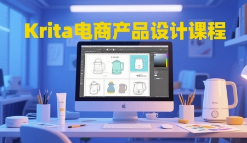 Krita电商产品设计课程，掌握从工具使用到创意落地的全链路设计能力-立业有术