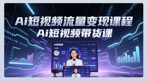 Ai短视频流量变现课程，Ai短视频带货课-立业有术