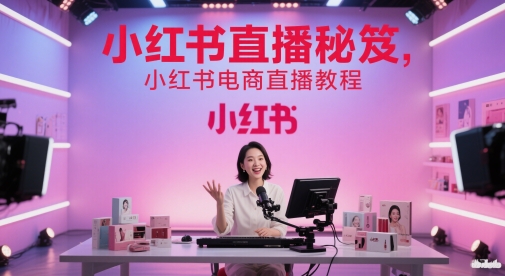 小红书直播秘笈，小红书电商直播教程-立业有术