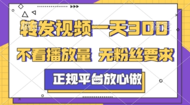 转发视频一天3张+，正规平台放心做，不看播放量，不看粉丝量，一个任务几分钟完成【揭秘】-立业有术