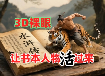 书本人物裸眼3D视频，新的玩法，流量超猛，保姆级教程-立业有术