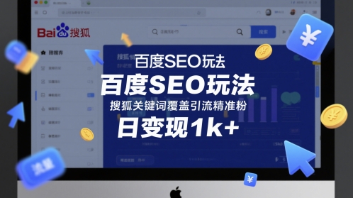 百度SEO玩法，搜狐关键词覆盖引流精准粉，日变现1k+【揭秘】-立业有术