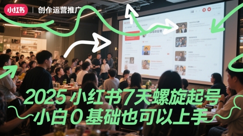 2025小红书7天螺旋起号，小白0基础也可以上手-立业有术