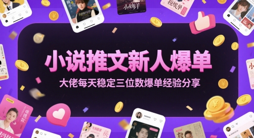 小说推文新人爆单大佬每天稳定三位数爆单经验分享-立业有术