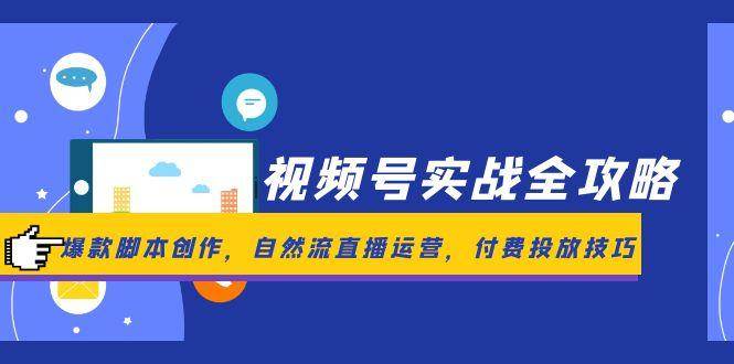 （14925期）视频号实战全攻略，爆款脚本创作，自然流直播运营，付费投放技巧-立业有术
