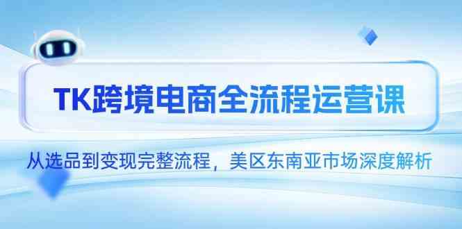 TK跨境电商全流程运营课，从选品到变现完整流程，美区东南亚市场深度解析-立业有术