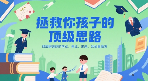 付费文章：拯救你孩子的顶级思路，彻底聊透他的学业、事业、未来，含金量满满-立业有术
