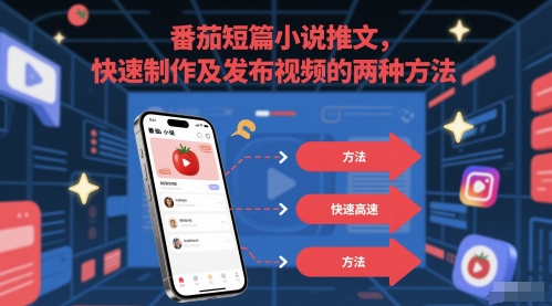 番茄短篇小说推文，快速制作及发布视频的两种方法-立业有术