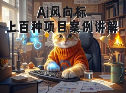 Ai风向标-附100种项目案例玩法-0基础小白到大神ai视频商业应用教学-立业有术