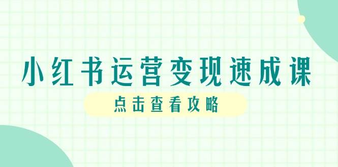 （14951期）小红书运营变现速成课，账号搭建到暴力起号，个人IP全流程指南-立业有术
