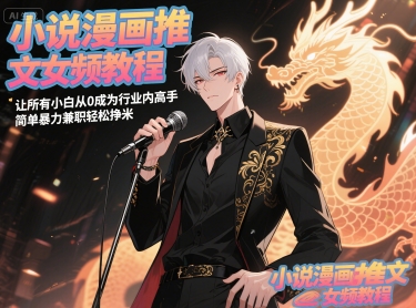 小说漫画推文女频教程，让所有小白从0成为行业内高手，简单暴力兼职轻松挣米-立业有术