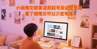 小说推文故事混剪起号及运营思路，看了做推文可以少走弯路-立业有术