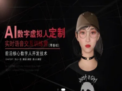 AI数字虚拟人定制，实时语音交互训练营（零基础），前沿核心数字人开发技术-立业有术