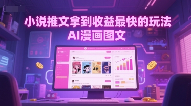 小说推文拿到收益最快的玩法，AI漫画图文-立业有术