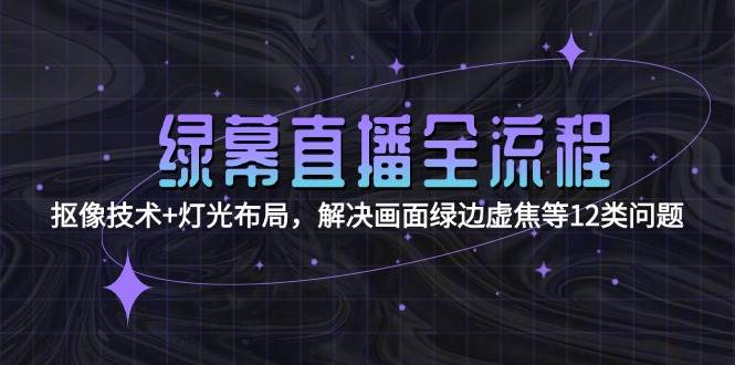 （15044期）绿幕直播全流程：抠像技术+灯光布局，解决画面绿边虚焦等12类问题-立业有术