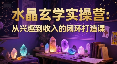 水晶玄学实操营：从兴趣到收入的闭环打造课-立业有术