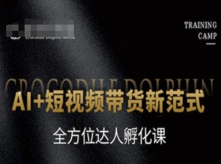 AI+短视频带货新范式，全方位达人孵化课-立业有术
