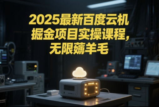 2025最新百度云机掘金项目实操课程单窗口保底5-10元月收益单窗口150+【揭秘】-立业有术