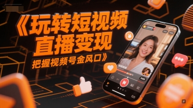 玩转短视频直播变现，把握视频号金风口-立业有术