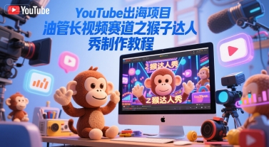 YouTube出海项目，油管长视频赛道之猴子达人秀制作教程-立业有术