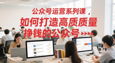 公众号运营系列课，如何打造高质量挣钱的公众号-立业有术
