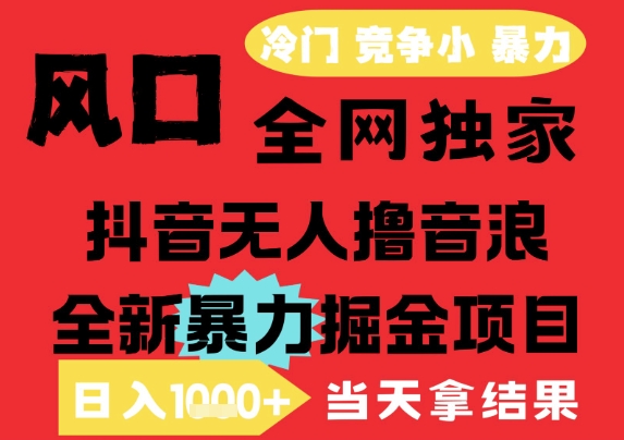 25年6月高爆抖音无人直播最新撸音浪掘金项目，解放双手小白可做，无脑日入1k+，门槛低【揭秘】-立业有术