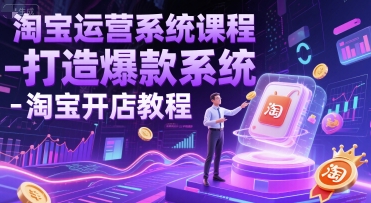 淘宝运营系统课程-打造爆款系统-淘宝开店教程-立业有术