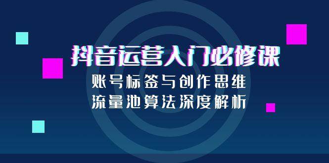 抖音运营入门必修课，账号标签与创作思维，流量池算法深度解析-立业有术