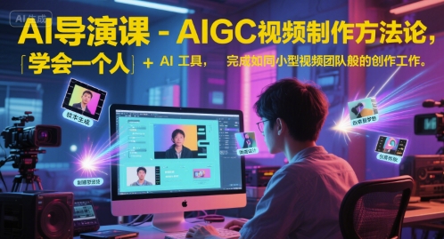 AI导演课-AIGC视频制作方法论，学会一个人+AI工具，完成如同小型视频团队般的创作工作，实现导演梦-立业有术