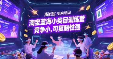 淘宝蓝海小类目训练营， 竞争小，可复制性强-立业有术