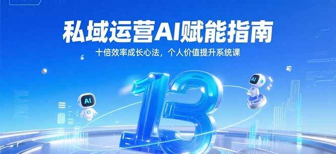 私域运营AI赋能指南，十倍效率成长心法，个人价值提升系统课-立业有术
