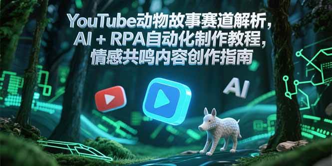 YouTube动物故事赛道解析，AI+RPA自动化制作教程，情感共鸣内容创作指南-立业有术