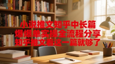 小说推文知乎中长篇爆单实操全流程分享，知乎推文看这一篇就够了-立业有术