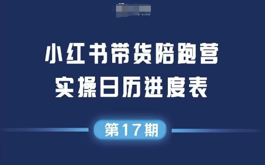 小红书第17期带货陪跑营，不囤货，无不直播，无不投流，通过选品+笔记内容+测品+笔记铺量+矩阵运营打爆款-立业有术