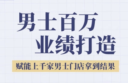 2025男士美业百万业绩打造，赋能上千家男士门店拿到结果-立业有术