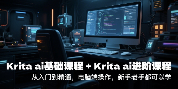krita ai基础课程+Krita ai进阶课程，从入门到精通，电脑端操作，新手老手都可以学-立业有术
