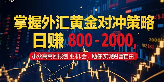 （15198期）掌握外汇黄金对冲策略，日赚 800 – 2000，小众高回报创业机会，助你实…-立业有术