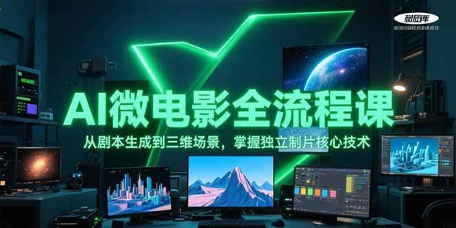 （15195期）AI微电影全流程课，从剧本生成到三维场景，掌握独立制片核心技术-立业有术
