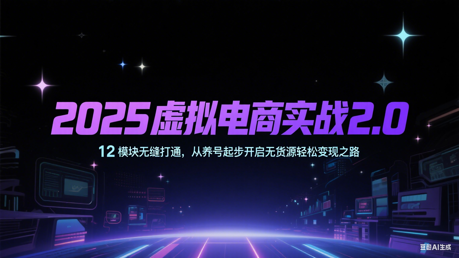2025虚拟电商实战2.0，12模块无缝打通，从养号起步开启无货源轻松变现之路-立业有术