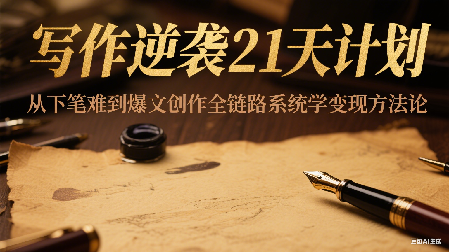 写作逆袭21天计划：从下笔难到爆文创作全链路系统学变现方法论-立业有术