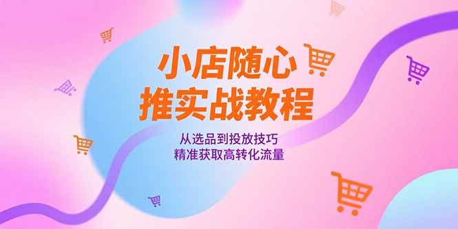（15205期）小店随心推实战教程，从选品到投放技巧，精准获取高转化流量-立业有术