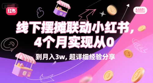 线下摆摊联动小红书，4 个月实现从 0 到月入3w，超详细经验分享-立业有术