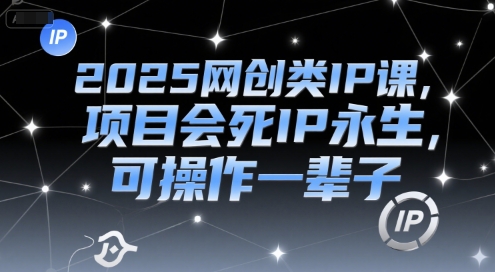 2025网创类IP课，项目会死IP永生，可操作一辈子-立业有术