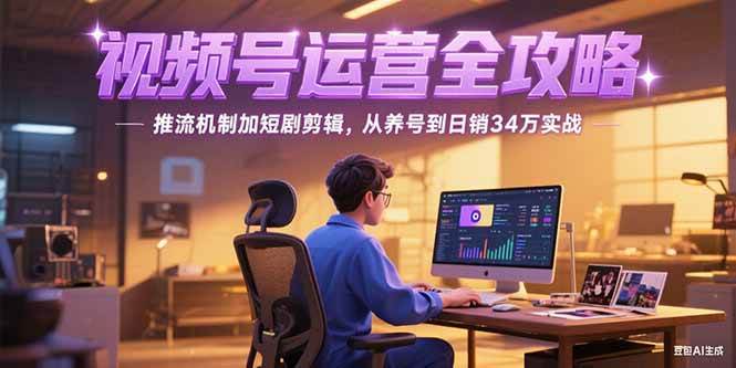 （15217期）2025视频号运营全攻略，推流机制加短剧剪辑，从养号到日销34万实战-立业有术