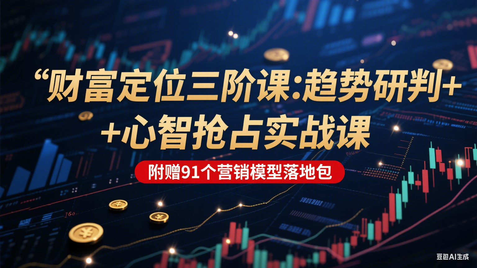 财富定位三阶：趋势研判 + 心智抢占实战课，附赠91个营销模型落地包-立业有术