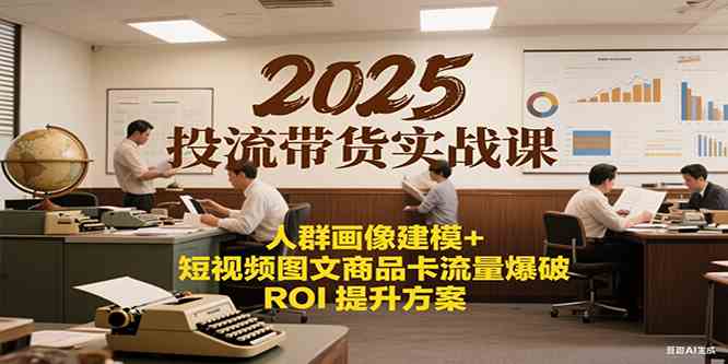 2025投流带货实战课：人群画像建模+短视频图文商品卡流量爆破ROI提升方案-立业有术