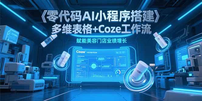 （15239期）零代码AI小程序搭建，多维表格+Coze工作流，赋能美容门店业绩增长-立业有术