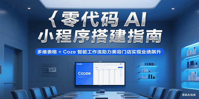 零代码AI小程序搭建指南，多维表格+Coze智能工作流助力美容门店实现业绩飙升-立业有术
